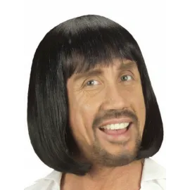 Siyah Renk Erkekler İçin Kısa Ortaçağ Peruğu 