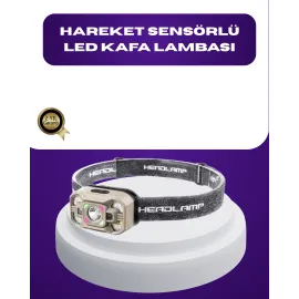Wave Sensörlü LED Kafa Lambası Şarjlı Ayarlanabilir Işık
