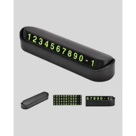 Gri Alüminyum Araç İçi Telefon Numaratörü – Dayanıklı, Modern Ve Net Görünürlük Sağlayan Tasarım