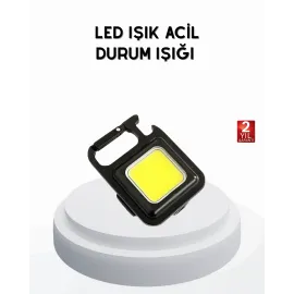 Mini 800 Lümen Led El Feneri – Usb Şarjlı, 3 Kademeli Işık, Şişe Açacaklı Taşınabilir Tasarım