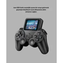 Atari S10 Retro Oyun Konsolu – 520 Nostaljik Oyun, TV Bağlantılı, Şarjlı ve Taşınabilir