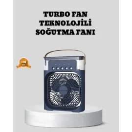 Sessiz Çalışan Turbo Fan Güçlü Hava Akışlı Masa Üstü Vantilatör