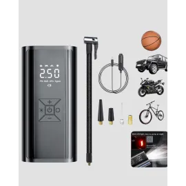 Taşınabilir 80W Kablosuz Lastik Şişirme Pompası Dijital Ekranlı