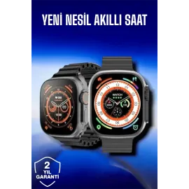 45 MM Gri Kasa Ultra Akıllı Saat Sesli Görüşme, Sağlık Takibi, Suya Dayanıklı