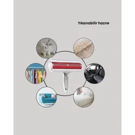 Elektriksiz Hazneli Tüy Temizleyici – Kedi Köpek Tüy Toplama Rulosu