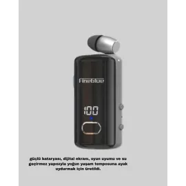 Bluetooth 5.3 Kablosuz Kulaklık Geri Çekilebilir Kablolu Ve Ekranlı