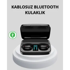 Tws Bluetooth Kulaklık 1800Mah Şarj Kutulu Dijital Ekranlı