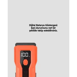 600 Lümen Bisiklet Ön Işık Powerbankli Çakar COB Led
