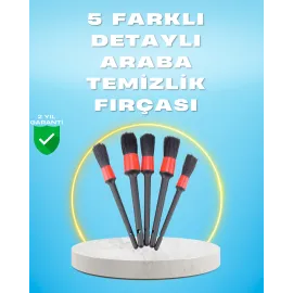 5'li Araba Temizlik Fırçaları-Farklı Boyutlu Fırçalarla Derinlemesine Temizlik