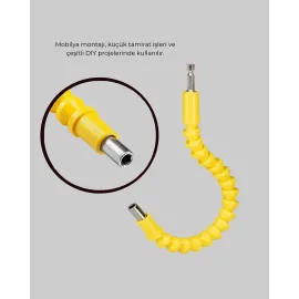 12’li Akrobat Bits Vidalama Seti Esnek Uç Çok Yönlü Kullanım