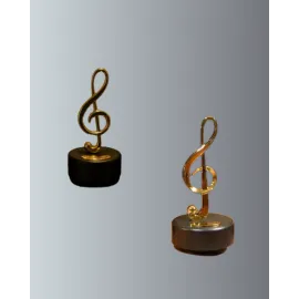 Sol Anahtarı Temalı Döner Müzik Kutusu Melodili Dekoratif Ürün