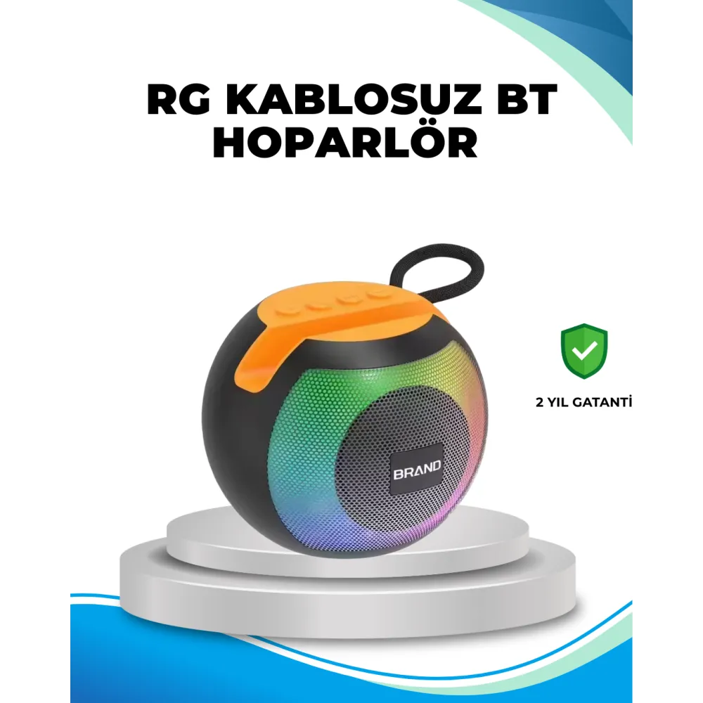 Rgb Işıklı Taşınabilir Kablosuz Bluetooth Hoparlör