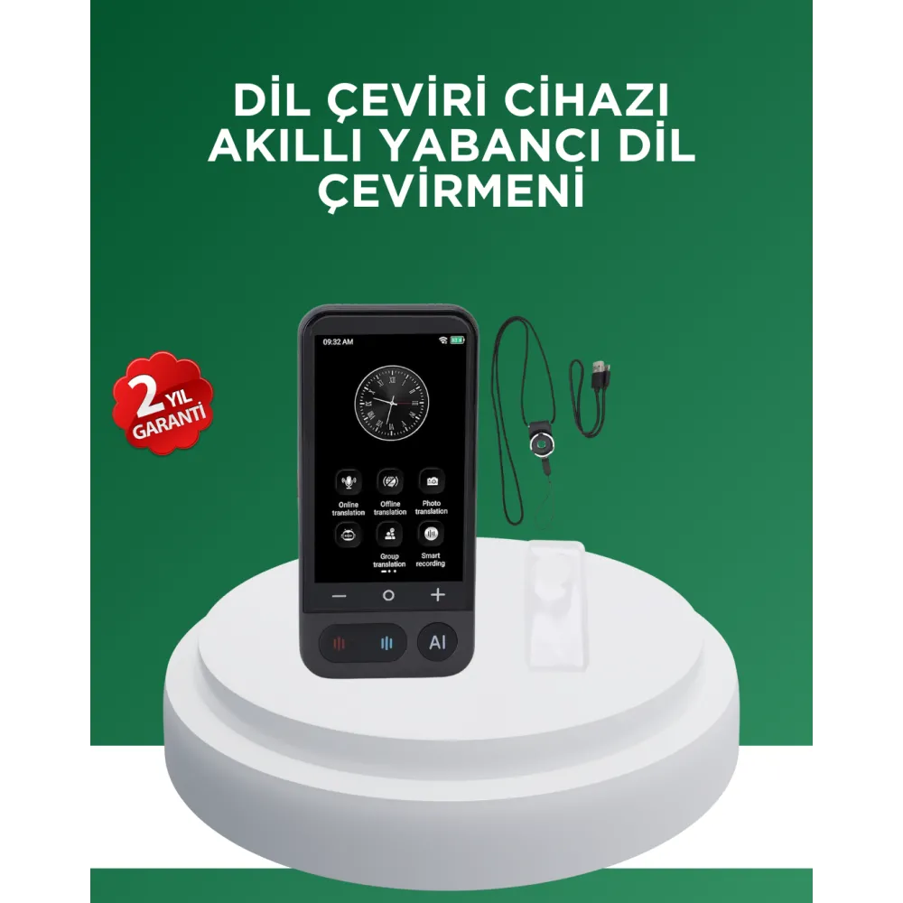 139 Dil Destekli Taşınabilir Sesli Çevirmen Cihazı