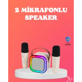 Bluetooth 5.0 Destekli Kablosuz Karaoke Hoparlör
