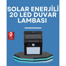 Hareket Algılamalı Solar LED Güvenlik Lambası