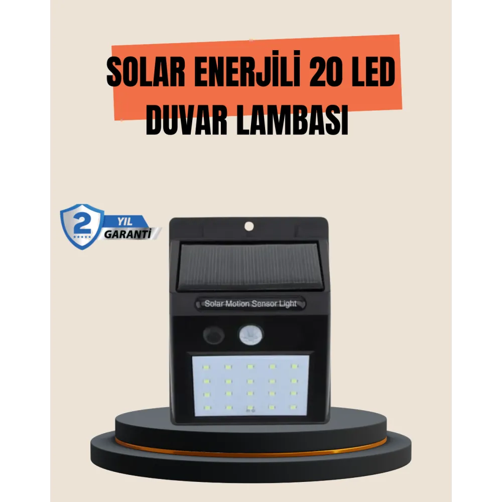 4 Modlu Solar LED Bahçe ve Garaj Lambası