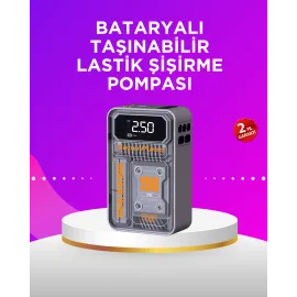 Mini Boy Elektrikli Şarjlı Yüksek Basınçlı Lastik Şişirme Pompası