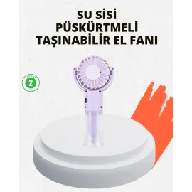 Sessiz Çalışan Şarjlı Su Buharlı Portatif Vantilatör