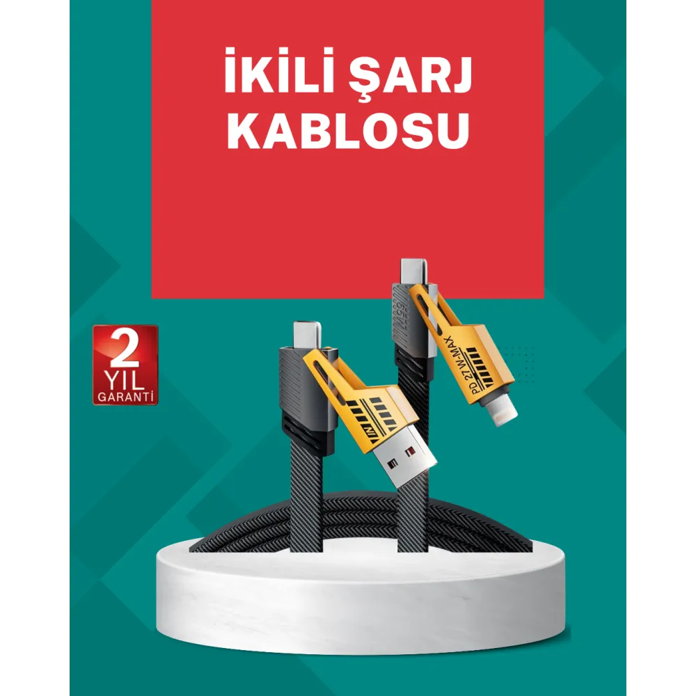 Akıllı Telefon Tablet Laptop Uyumlu 65W Güçlü Veri Kablosu