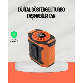 USB Şarjlı Güçlü Hız Ayarlı El ve Bel Fanı