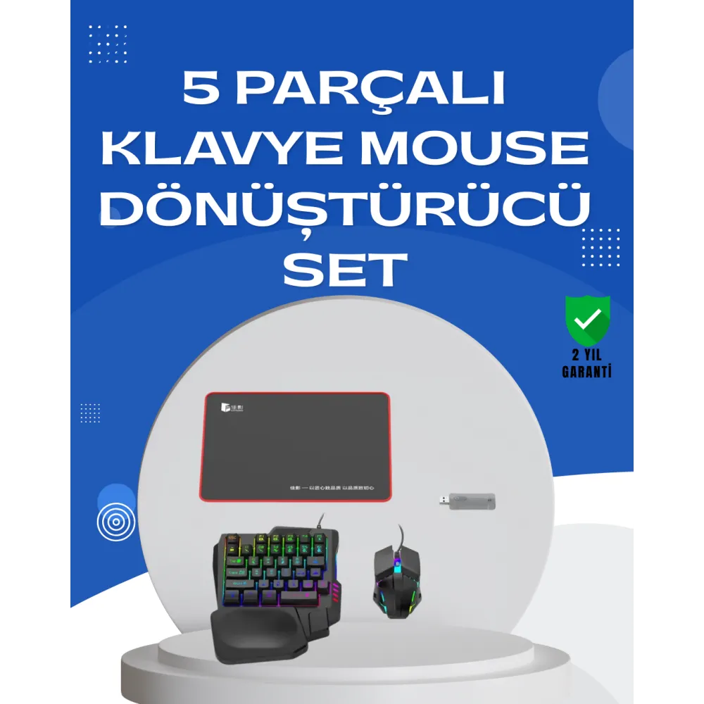 Profesyonel Mobil Oyun Seti | Yüksek DPI Mouse + Ergonomik Klavye