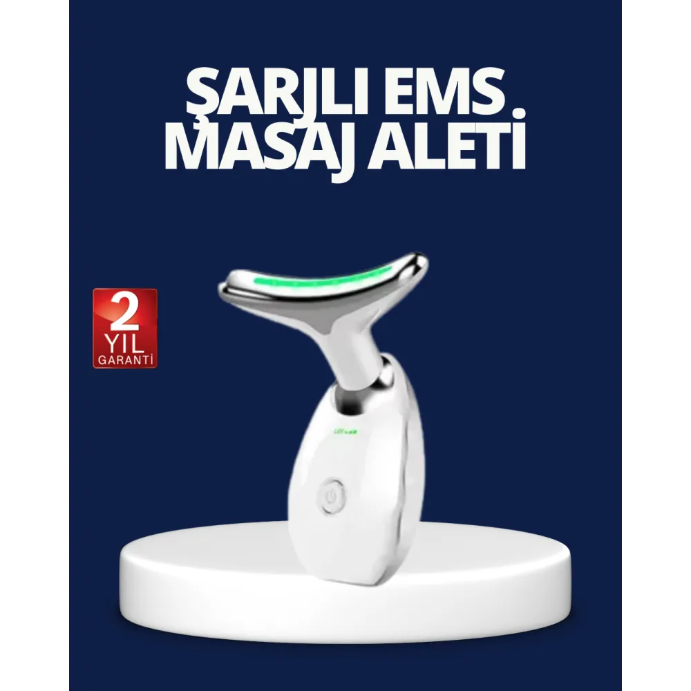 Yüz ve Boyun Sıkılaştırıcı Cilt Bakım Cihazı | EMS Mikro Akım & Kırışıklık Giderici