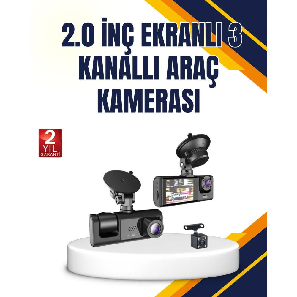 Araç İçi Kamera Seti | 170° Geniş Açı, Hareket Algılama ve Park Koruma