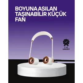 Boyun Askılı Katlanabilir Fan 1000 mAh USB Şarjlı Taşınabilir