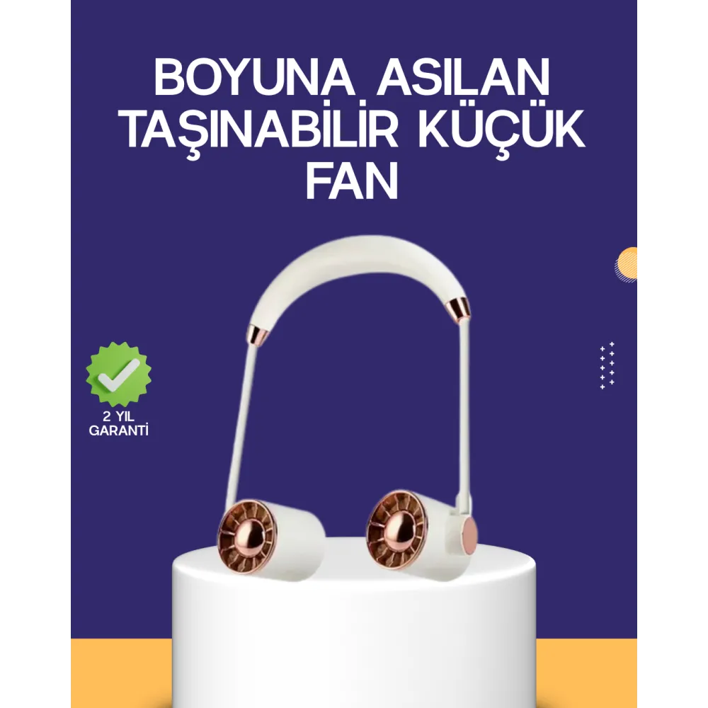 Katlanabilir Asılabilir Mini Fan USB Şarjlı 3 Kademeli Sessiz