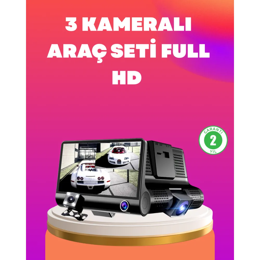 Çift Ve Üçlü Lens Seçeneği Ile Tüm Açılardan Kayıt Yapan Araç Kamerası