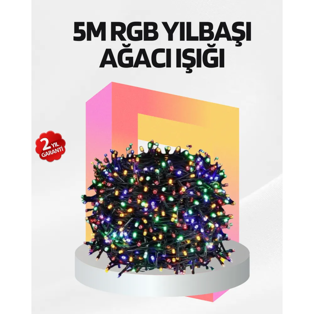 Renkli LED Işık Zinciri 8 Modlu Dekoratif Aydınlatma