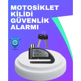Su Geçirmez Alarm Disk Kilidi Motosiklet Scooter Bisiklet Güvenlik