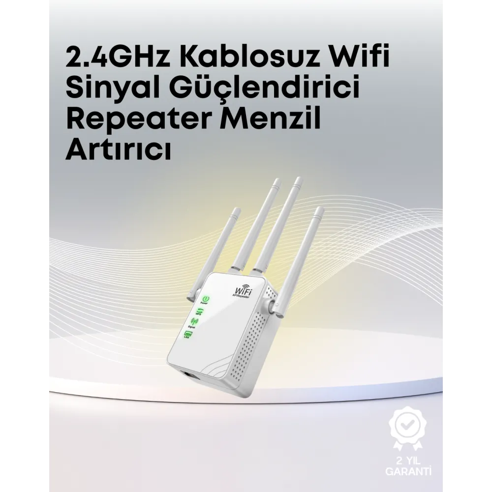 Yüksek Hızlı Parazit Önleyici WiFi Repeater Router