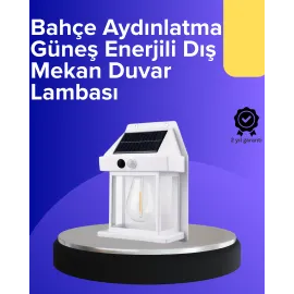 Güneş Enerjili Hareket Sensörlü Duvar Lambası