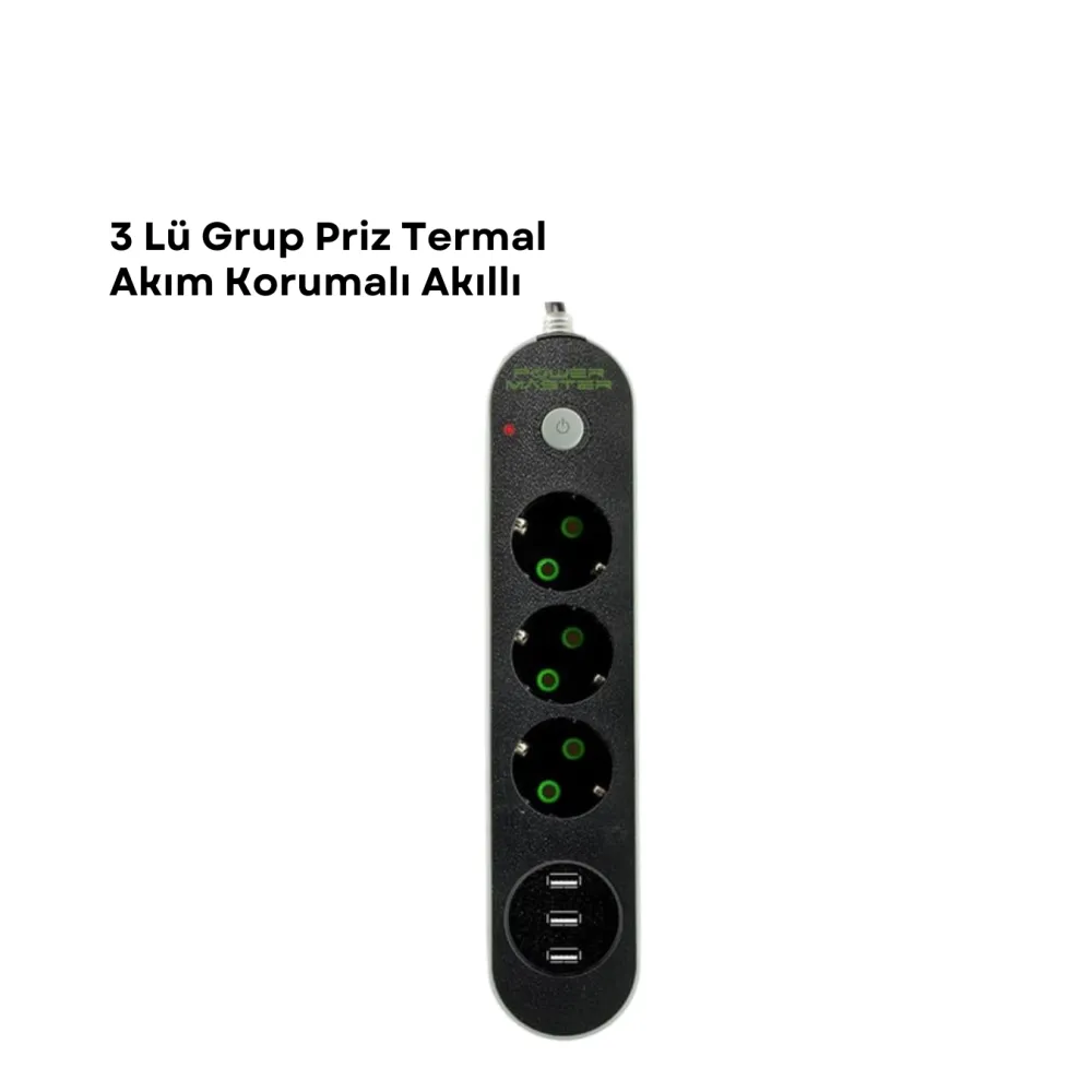 3 USB Portlu Üçlü Priz CXE103