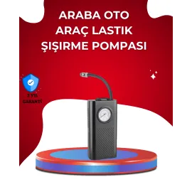 USB Şarjlı Kompakt Elektrikli Hava Kompresörü 3000 mAh