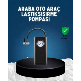 Elektrikli Hava Kompresörü Type-C USB Şarjlı Çok Fonksiyonlu Lastik Pompası