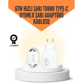 67W Hızlı Şarj Cihazı Yüksek Isı Dayanımlı Type-C Set