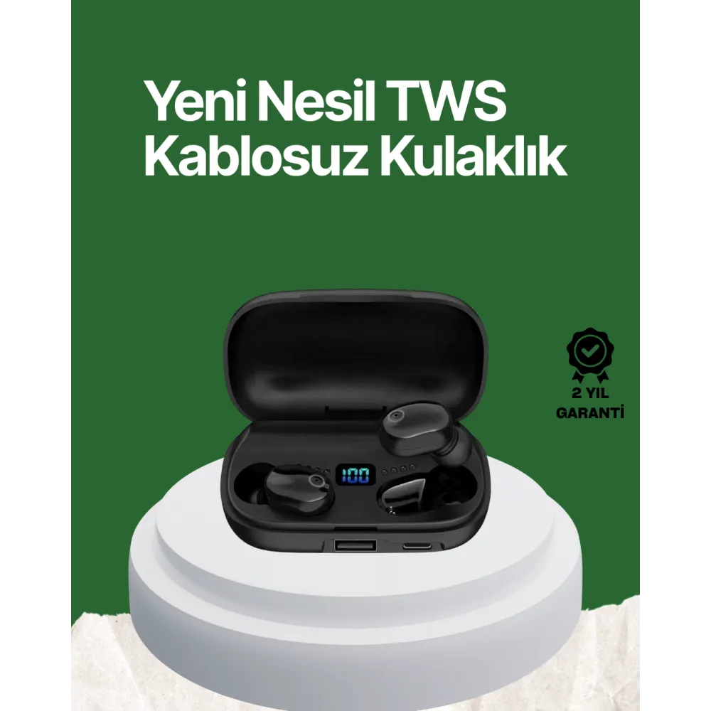 Telefon Şarj Destekli 1800 mAh A10s TWS Kablosuz Kulak İçi Kulaklık