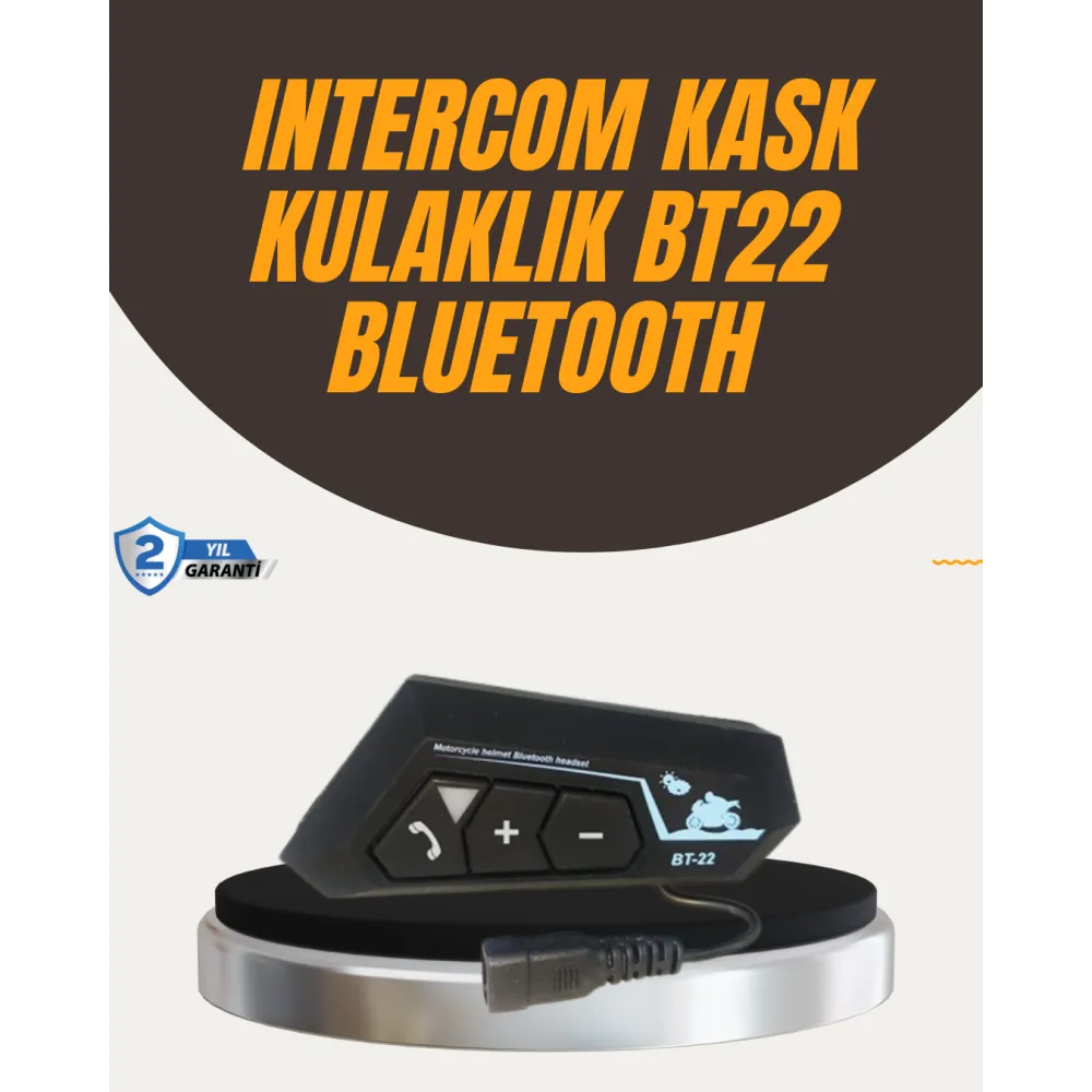 Su Geçirmez BT22 Bluetooth Kask Kulaklığı GPS ve Müzik Uyumlu