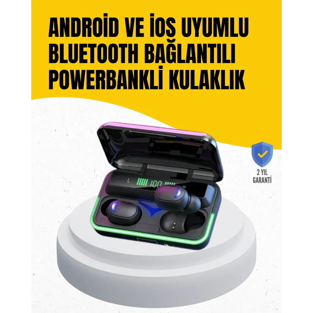 Su Geçirmez E10 Bluetooth Kulaklık Powerbank ve Gürültü Engelleme