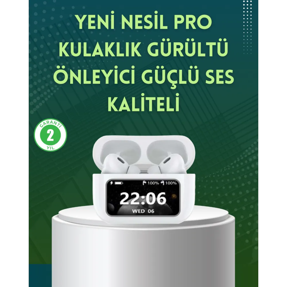 Yüksek Bass ve Güçlü Ses Özellikli Akıllı Bluetooth Kulaklık Dokunmatik Kontrol