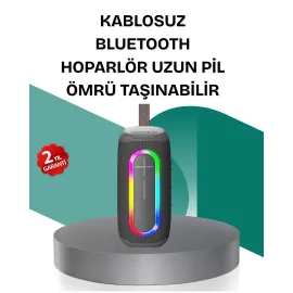 Renkli LED Işıklı Kablosuz Hoparlör IP67 Sertifikalı