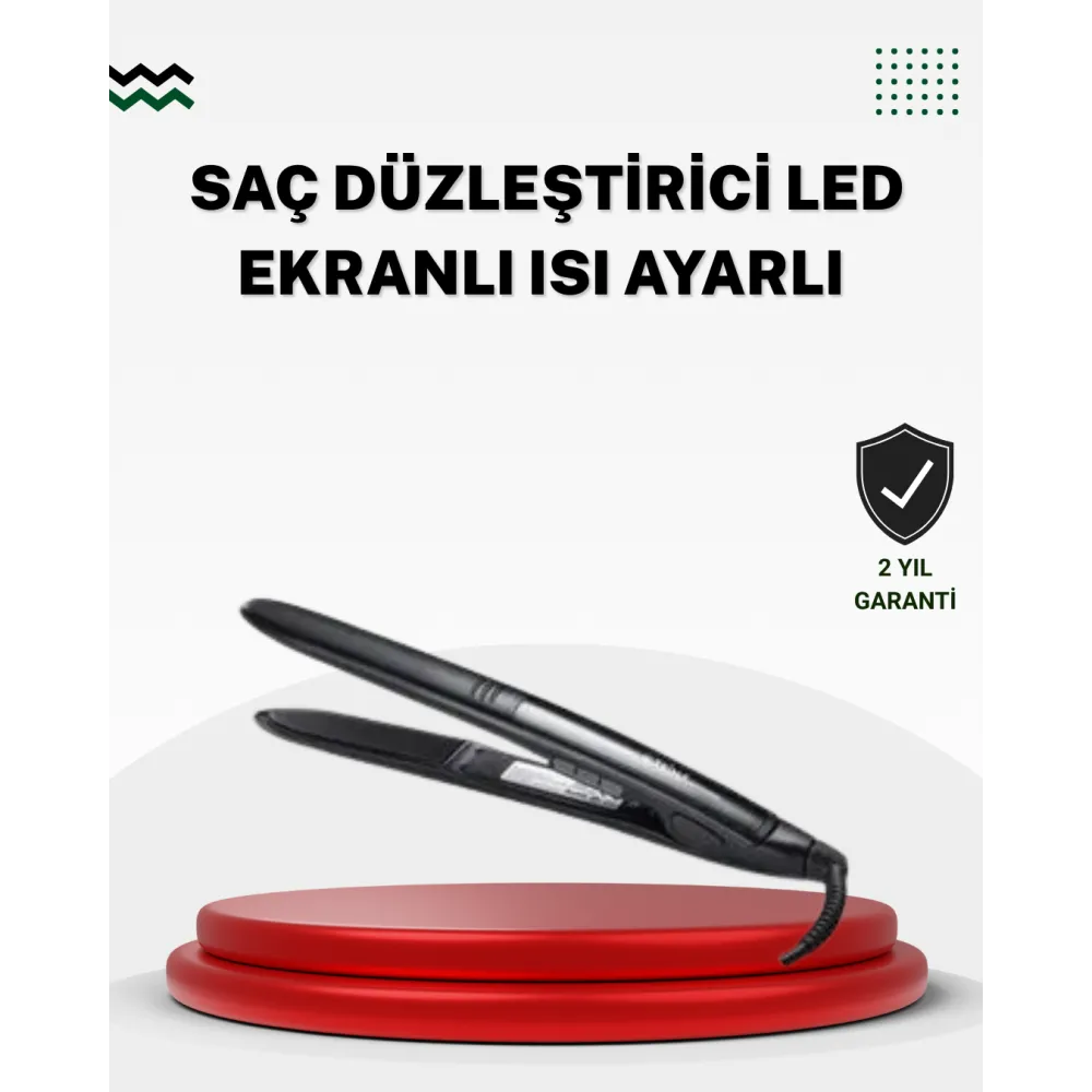 2025 Seri Profesyonel Isı Ayarlı Titanyum Kaplama Saç Düzleştirici Dijital Ekranlı