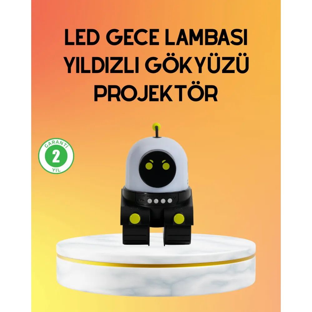 Taşınabilir Lityum Bataryalı Led Gece Lambası ve Projektör