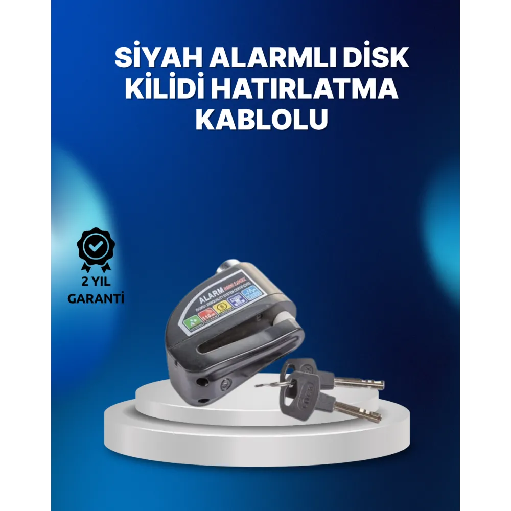 Suya Dayanıklı 110Db Alarmlı Çelik Disk Kilidi