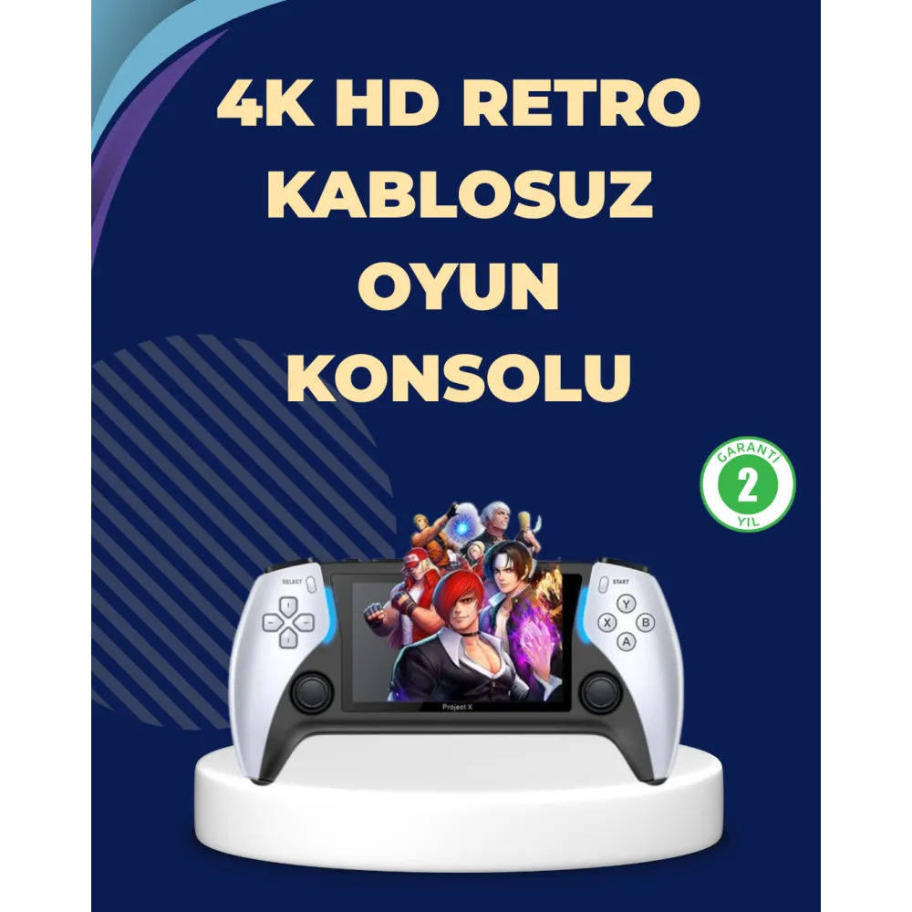 Kompakt ve Hafif Retro Oyun Konsolu 1000 Klasik Oyun Dahil