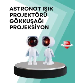 360° Ayarlanabilir Başlıklı Astronot Gece Lambası