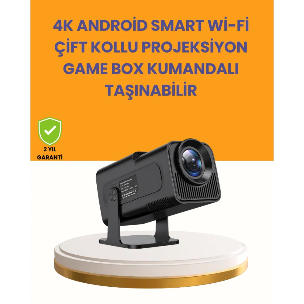 Hcs350Pro 1080P Full Hd Taşınabilir Android Projektör