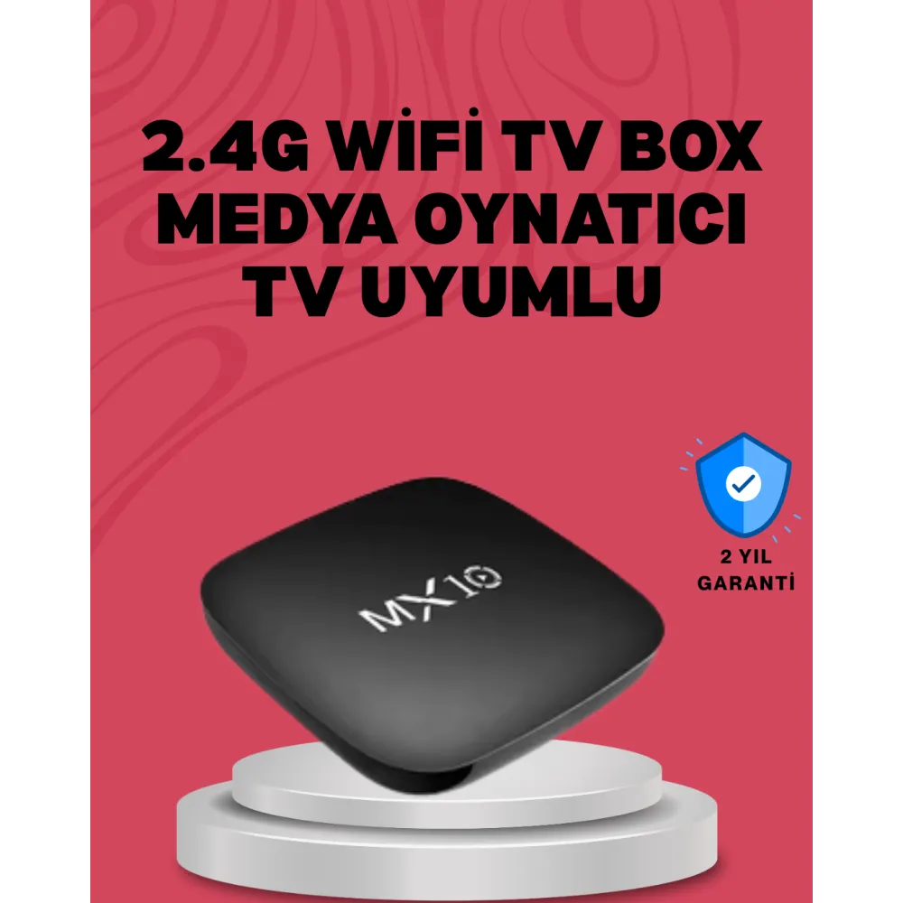 4K UHD Android Medya Oynatıcı 8 GB Hafıza 2 GB RAM Wi-Fi Destekli